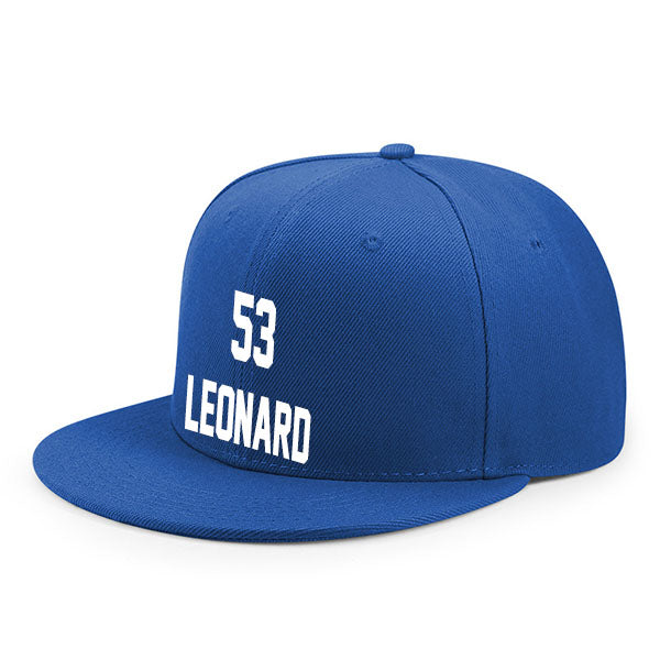 Indianapolis Leonard 53 Flat Adjustable Baseball Cap Black/Blue/White Style08092438
