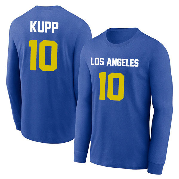 Los Angeles kupp 10 Long Sleeve Tshirt Blue/Gray/White Style08092232