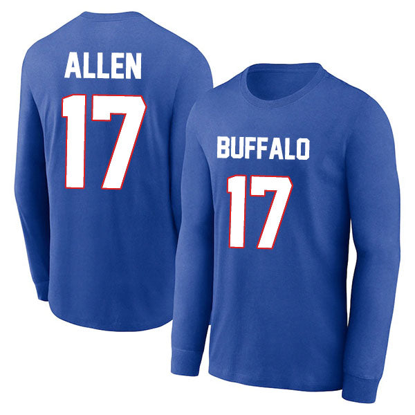 Buffalo Allen 17 Long Sleeve Tshirt Blue/Red/White Style08092233