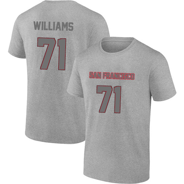 San Francisco Williams 71 Short Sleeve Tshirt Red/Black/White/Grey Style03092213