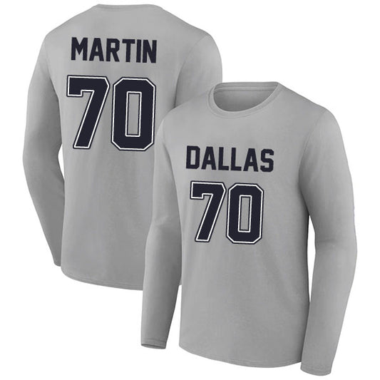 Dallas Martin 70 Long Sleeve Tshirt Navy/Gray/White Style08092221