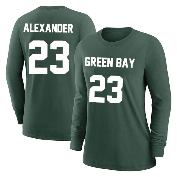 Green Bay Alexander 23 Long Sleeve Tshirt Green/White Style08092237