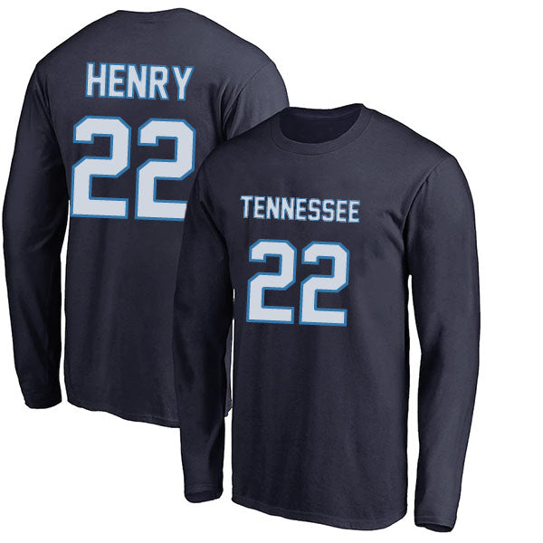 Tennessee Henry 22 Long Sleeve Tshirt Blue/Navy/White Style08092215