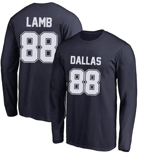 Dallas Lamb 88 Long Sleeve Tshirt Navy/White/Gray Style08092210