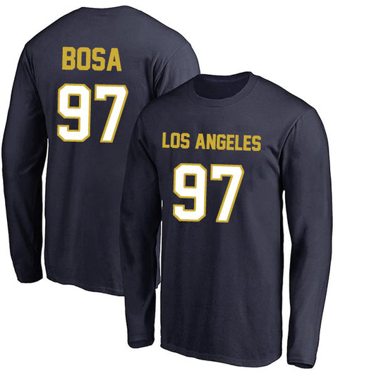 Los Angeles Bosa 97 Long Sleeve Tshirt Blue/Navy/Royal/White Style08092214