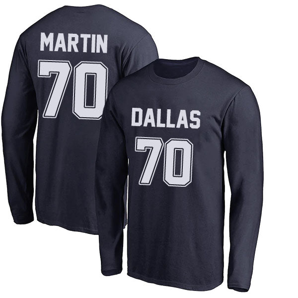 Dallas Martin 70 Long Sleeve Tshirt Navy/Gray/White Style08092221