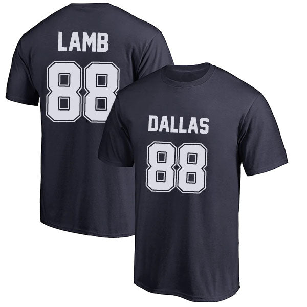 Dallas Lamb 88 Short Sleeve Tshirt Navy/White/Grey Style03092202