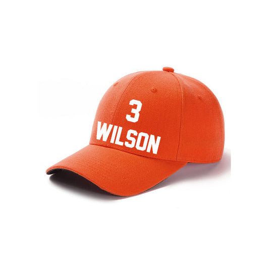 Denver Wilson 3 Curved Adjustable Baseball Cap Black/Orange/Navy/White Style08092480