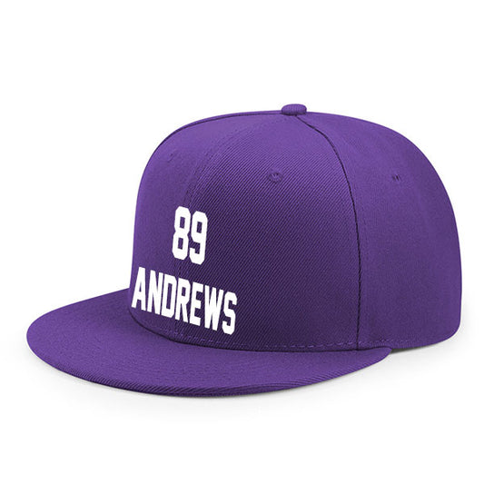 Baltimore Andrews 89 Flat Adjustable Baseball Cap Black/Purple/White Style08092428