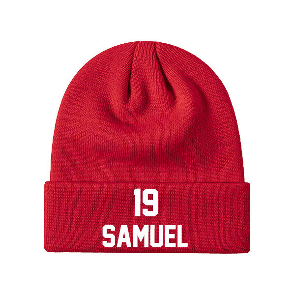 San Francisco Samuel 19 Knit Hat Black/Gray/Red/White Style08092417