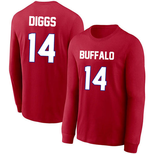 Buffalo Diggs 14 Long Sleeve Tshirt Blue/Red/White Style08092247