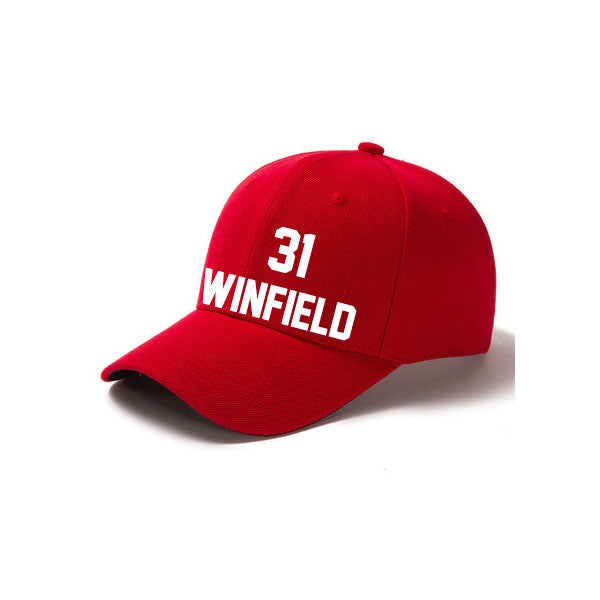 Tampa Bay Winfield 31 Curved Adjustable Baseball Cap Black/Red/Gray/White Style08092494
