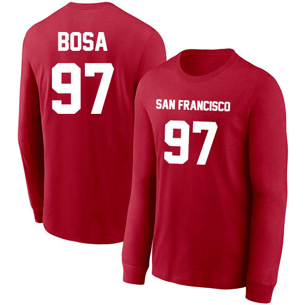 San Francisco Bosa 97 Long Sleeve Tshirt Black/Red/Gray/White Style08092225