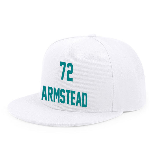 Miami Armstead 72 Flat Adjustable Baseball Cap Black/White Style08092426