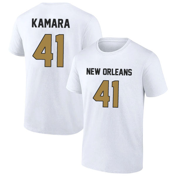 New Orleans Kamara 41 Short Sleeve Tshirt Black/White Style08092283