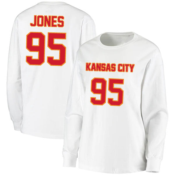 Kansas City Jones 95 Long Sleeve Tshirt Red/White Style08092248