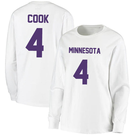 Minnesota Cook 4 Long Sleeve Tshirt Purple/White Style08092253