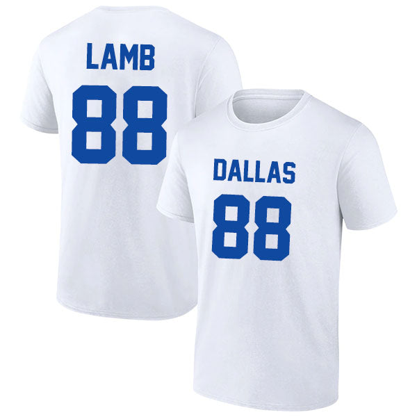 Dallas Lamb 88 Short Sleeve Tshirt Navy/White/Grey Style03092202