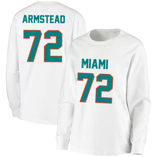 Miami Armstead 72 Long Sleeve Tshirt Aqua/White Style08092240