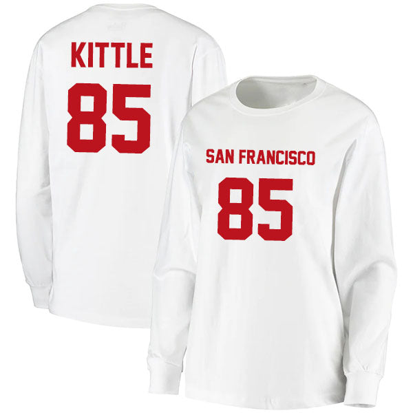 San Francisco Kittle 85 Long Sleeve Tshirt Black/Red/Gray/White Style08092222